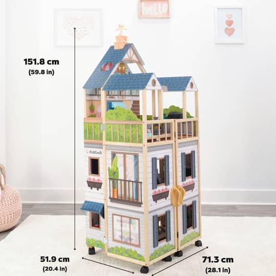 KidKraft Wooden Secret Reveal Mansion Dollhouse with Lights, Sounds & Accessories